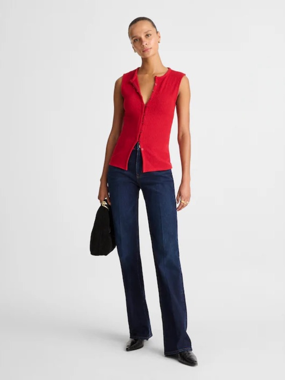 Madewell Pointelle Cutaway Vest - Picture 4 of 10